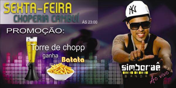 Cartaz   Choperia & Caf Cambu - Av. dos Navegantes, Sexta-feira 11 de Julho de 2014