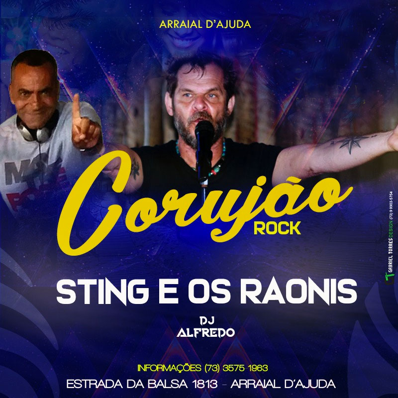 Cartaz  - Corujo - Estrada da Balsa, 1813 - Praia de Araape, Sábado 20 de Julho de 2019