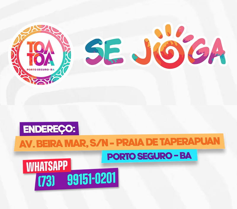 Cartaz  - Complexo de Lazer Ta Ta - Praia de Taperapuan, Terça-feira 4 de Fevereiro de 2020