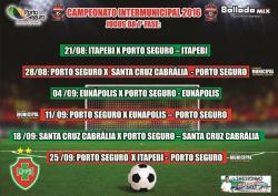 panfleto Campeonato Intermunicipal de Futebol: Porto Seguro x Santa Cruz Cabrlia