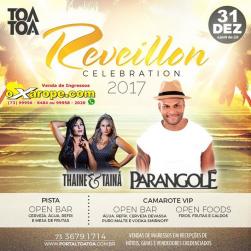 panfleto Reveillon Ta-Ta - PARANGOL e THAINE & TAINA