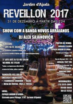 panfleto Reveillon 2017 com os Novos Arraianos