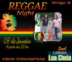 panfleto Reggae Night com banda GUIN