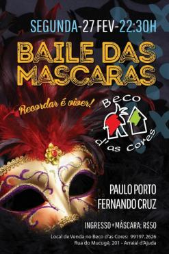 panfleto Baile das Mscaras 2017