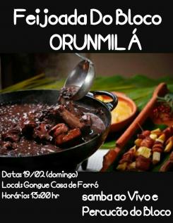 panfleto Feijoada do bloco Orunmil