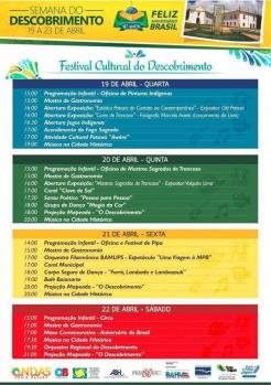 panfleto Festival Cultural do Descobrimento