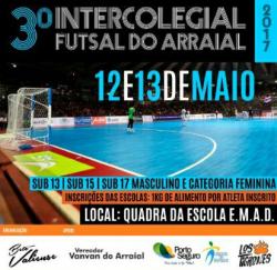 panfleto 3 Intercolegial de Futsal do Arraial