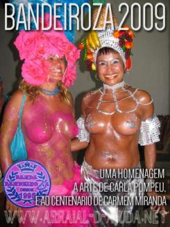 panfleto BANDEIROZA 2009 - Uma Homenagem a Arte de Carla Pompeu, e ao Centenrio de Carmem Miranda