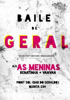 panfleto Baile de Geral