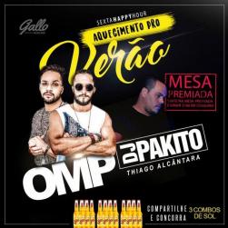 panfleto Happy Hour - Grupo OMP + Dj Pakito