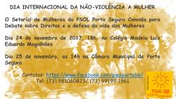 panfleto Dia Internacional de Luta em defesa da vida das Mulheres