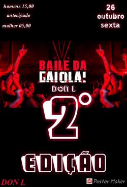 panfleto Baile da Gaiola