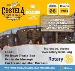 panfleto Churrasco Fogo de Cho do Rotary Club Arraial d'Ajuda