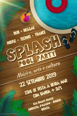panfleto Splash Pool Party