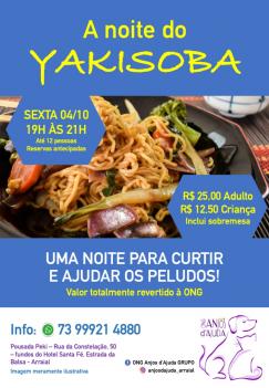 panfleto A Noite do Yakissoba