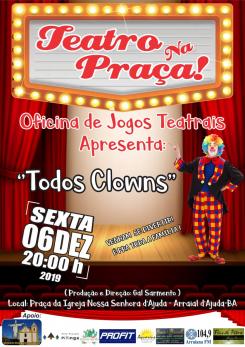 panfleto Teatro na Praa: 'Todos Clowns'