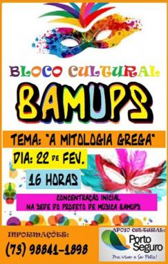 panfleto Bloco Cultural BAMUPS