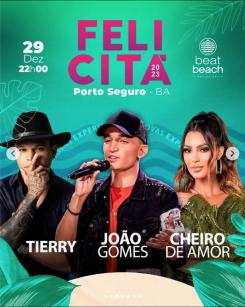 panfleto Felicit 2023 - Joo Gomes, Tierry e Cheiro de Amor