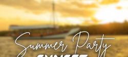 panfleto Summer party - Sunset em alto mar