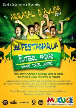 panfleto Copa Arraial d'Ajuda 2014 #FestaNaRua