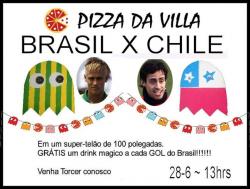 panfleto Jogo Brasil x Chile