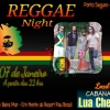 panfleto Reggae Night com banda GUIN