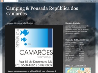 panfleto Camping & Pousada Repblica dos Camares