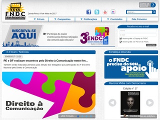 panfleto Forum Nacional Pela Democratizao da Comunicao